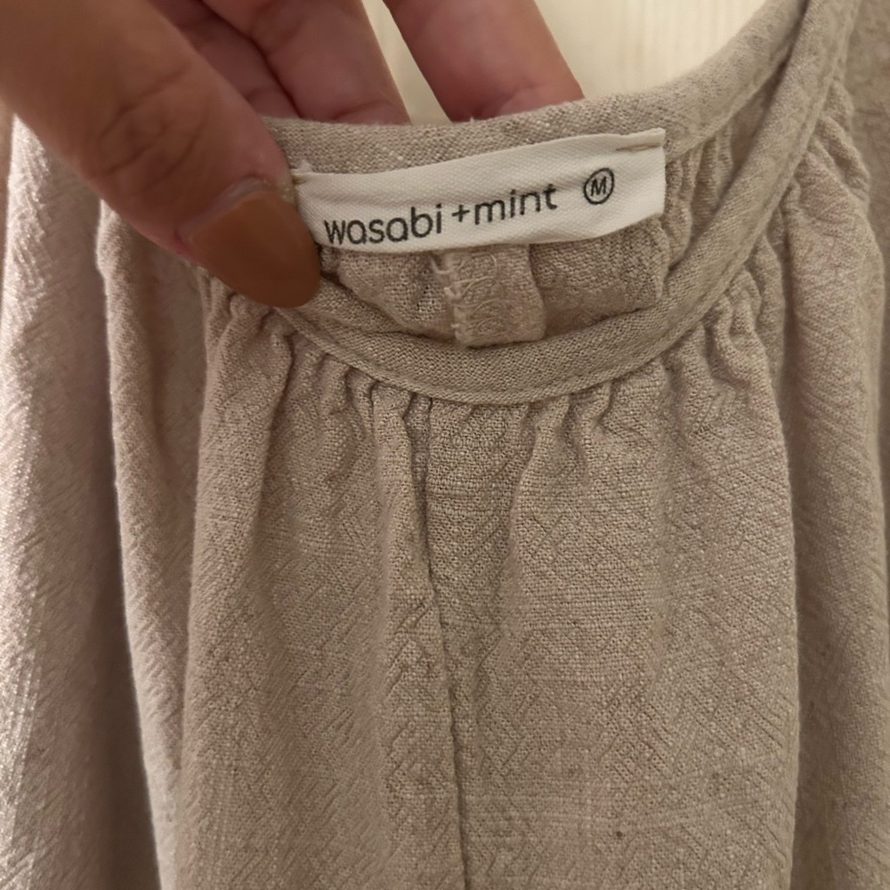 Wasabi and Mint Cream Jumpsuit Medium - Picture 4 of 5